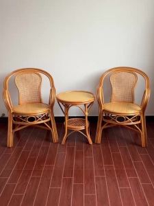 Rattan Chair Outdoor Ratten Arm Chair Rattan Chairs Outdoor Living Room Balcony Tea Table Tea House Tables and Chairs 藤椅