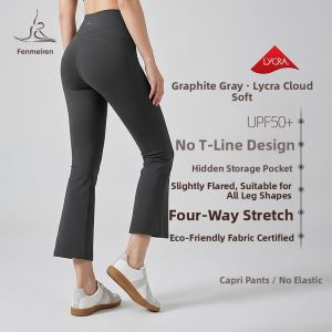 FANMEIREN | Pockets Flared Yoga Pants For Autumn