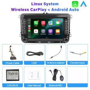 7" Wireless Carplay Android Auto Car Radio Multimedia Stereo MP5 For Volkswagen Skoda Octavia Golf 5 6 Touran Passat Polo Jeta