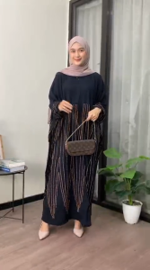 Kaftan Wanita Size Jumbo Motif Terbaru Bahan Rayon Premium Adem Dan Halus Busui Resleting Depan