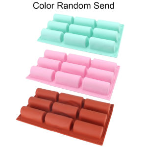 9 Hole Semi-Cylindrical Strip Shape Cake Tray Candy Chocolate Gumpaste Moulds DIY Fondant Mousse Cake Silicone Mold