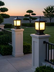 DUOSHANG | Solar Powered Waterproof Outdoor Pillar Light