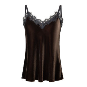 Huyu | Spring New Lightweight Luxury Silk Velvet and Lace Halter Bralette