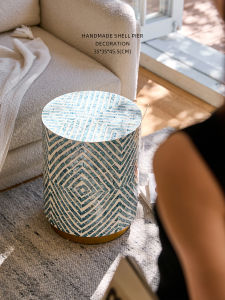 Vintage Artistic Shell Side Table