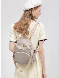 Backpack Easiest for Match Womens Fashionable Stylish Internet Celebrity Simple Graceful Satchel Crossbody Multi-Functional Womens Small Backpack
