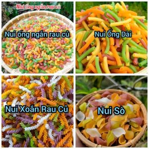 Combo 2kg Nui: 500gr Nui Ống Ngắn + 500gr Nui Ống Dài + 500gr Nui Xoắn Rau Củ + 500gr Nui Sò - Mai Ngọc Food Sản Phẩm Tốt