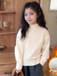 Warm Stylish High-Necked Sweater For Girls