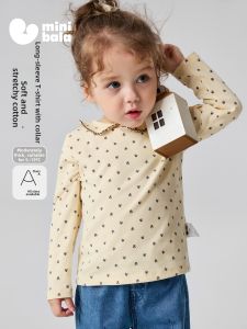 MINI BALA | Polka Dot Floral Collar Sweet Girls Long Sleeve T-Shirt Fall 2026