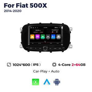 2 Din Android 15 Multimedia Video Player FOR Fiat 500X 2014 2015 2020 Carplay Auto Car Stereo Radio Navigation GPS Radio Player