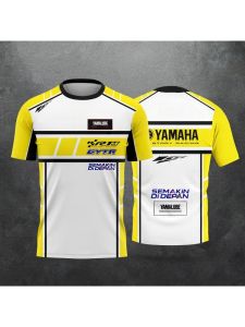 Yamaha | Áo Thun Thể Thao Nam Chất Liệu Polyester Thoáng Khí Nhanh Khô In Hình Xe Máy 3D YAMAHA Tay Ngắn Thích Hợp Cho Mùa Thu