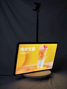 LED light box billboard for restaurant coffee menu board With telescopic boom hanging menu board display