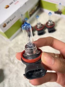 COMBO 5 bóng đèn pha ô tô bóng đèn Halogen H16-HCL đầu xanh siêu sáng. Điện 12v và 24v