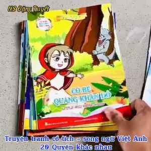 Truyện cổ tích việt nam cho bé song ngữ việt - anh (20 quyển) có quét mã qr bằng điện thoại nghe kể truyện