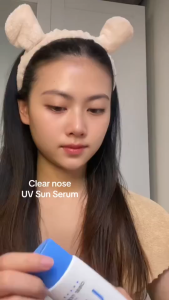 Clear Nose UV Sun Serum SPF50+ PA++++ 80ml Full Spectrum UVA&UVB Blocking Oil-Control Matte Finish No Whitening Residue Waterproof Sweatproof Barrier Mild Formula For Acne Sensitive Skin Rapid Infiltration Non-sticky