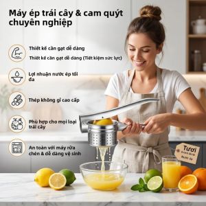 Máy Ép Trái Cây Bằng Thép Không Gỉ Đa Năng Dụng Cụ Nhà Bếp Tiện Dụng Cho Trái Cây Và Rau Củ - Dễ Dàng Sử Dụng Máy Ép Rau Củ