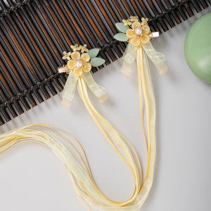 Charming Ancient Chinese Style Goose Yellow Chrysanthemum Scented Hair Accessories for Girls Cute Princess Cheongsam Hanfu Hair Clips