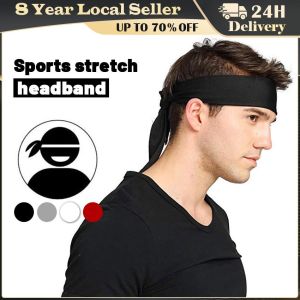 Mens Sports Headband Sweatband Anti-slip Stretch Elastic Outdoor Sport Sweat Headband Women Gym Running Tennis Headwrap