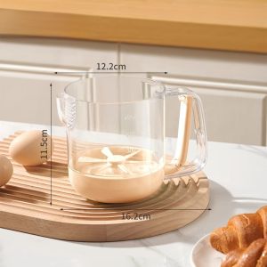 Large Capacity Manual Egg Beater Whisking Cup for Baking Egg Foam Making Handheld Egg Beating Stick Kitchen Cooking Tool