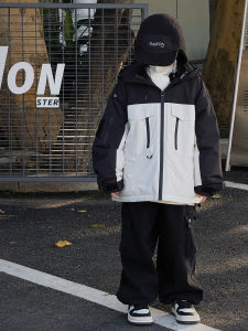 Boys Three-in-One Detachable Fleece Lined Cotton Jacket Winter Coat Warm Stylish Baby Boys Autumn Winter Clothes Childrens Fashion