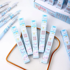 Kotak Buta Cinnamoroll Gel Pen Blind Box 0.5mm Black Ink Cute Cartoon Kid Stationery Random Pen 1pc