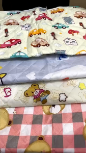 Baby Diaper Changing Mat For Baby Cotton Cartoon Three Layer Waterproof For Kid Changing Pad80*120CM
