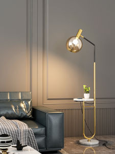 Italian Style Floor Lamp for Living Room Bedroom Sofa Side Coffee Table Vintage Storage with Desk Lamp Luxury Sensation