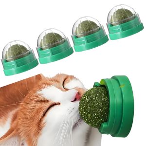 1-3PCS Catnip Balls for Cats Wall Catnip Toys Cat Lick Kitten Chew Toys Teeth Cleaning Dental Hairball Removal Edible Cat Toys
