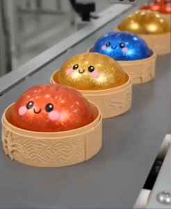 COD# Cute Dumpling Squishy Glitter Stress Reliever Dumpling Fidget ToysSlow Rising Soft Squeeze Toy