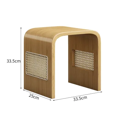 JIUCHUANG | Sitting & Storage Rattan Shoe Bench