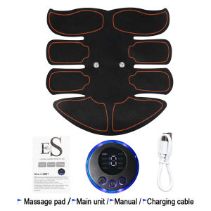 Abdominal Muscle Massager Fitness ABS Arm Training Patches Muscle Stimulator Weight Loss Exercise Instrument USB Rechargeable