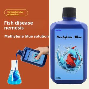 200/500ml Methylene Blue Solution Ornamental Fish for Aquarium Removal of White Spots and Fish Disease Medicine Koi Goldfish Bet