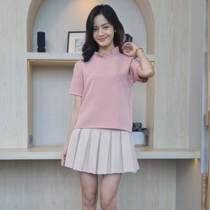 Easter Egg กระโปรงจีบ เอวสูงนิด ซับได้ ทำงานสวยๆ ขอบเอวอัดกาว ราคาถูกต้อง