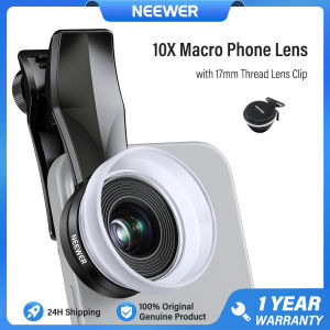 NEEWER 10X Macro Phone Lens Ống kính điện thoại Macro có kẹp giữ ống kính điện thoại Ống kính máy ảnh cho iPhone Samsung Xiaomi Android Ống kính máy ảnh LS-28 Pro
