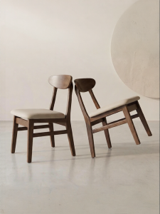ZHUSHANXIA | Retro Style Comfortable Wide Seat Dining Chair