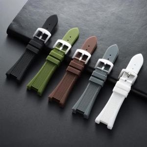 Silicone Watch Strap 25*13mm For Patek Philippe For Nautilus 5711/5712/5726/5980 Bands Pin Butterfly Buckle Replacement Bracelet