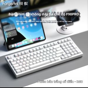 ForgeAnt | Bàn Phím Cơ Không Dây Tri-mode Bluetooth Có Đèn LED RGB