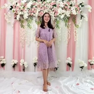 DRESS ALEA SIZE M BRUKAT KONDANGAN LD 90 MEWAH KEKINIAN