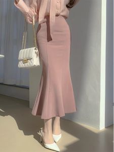 PIAOYA | High Waisted Slimming Pencil Long Skirt