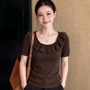 AIYITI | Ruffled Sleeveless T-Shirt Large Size Womens