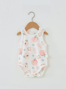 Summer Lightweight Pure Cotton Baby Vest Bottom Covering Clothes Infant Breathable Comfortable round Neck Sleeveless Dress