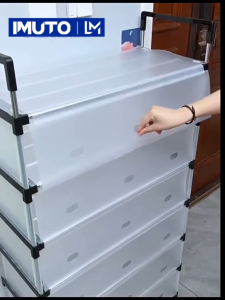 Simple dustproof shoe cabinet 3/4/5/6 Layer with cover shoe rack stackable shoe box multifunctional storage rack