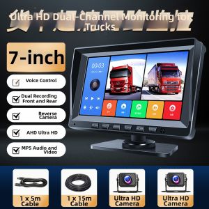 lushuntong | Front and Rear Monitor Dash Cam with Smart Alerts 24V