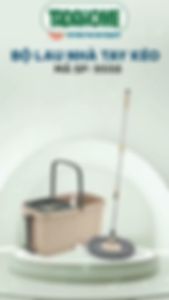 Bộ Lau Nhà Thông Minh Xoay 360 Độ VIỆT NHẬT 9558 Cây Lau Nhà 360 Độ Kèm Thùng Bánh Xe - TADAHOME