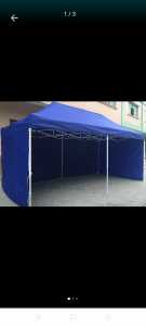 tenda lipat 3x6 premium + 3 sisi tirai