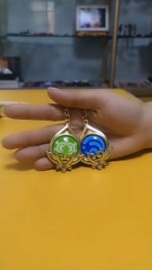 Gantungan Kunci Genshin Impact Vision Sumeru Keychain Glow in The Dark Dendro Anemo Pyro Electro