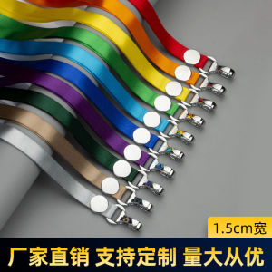 Badge Factory Brand Name Tag Chest Card Cover Neck Rope Work Permit Certificate Work Card Card Holder Lanyard Customized Tag Listing PVC Card with Job Card Students School ID Card Metal Lanyard Strap Anti-Lost School Card Holder