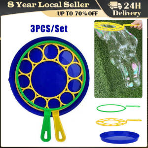Children Big Bubbles Wand Kit Fancy Bubble Circle Props Multi Shaped Bubble Ring Outdoor Kids Fun Toys Family Interactive Toys