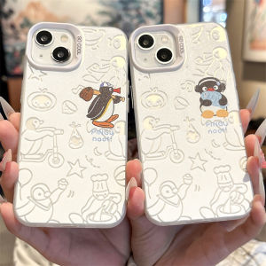 เคสโทรศัพท์ลายปีกุนน่ารักสำหรับ Apple 16Promax 15 14Plus 13 12Mini 11 17 XR 8/7/6 ใส สำหรับคู่รัก ผู้ชาย ผู้หญิง ดีไซน์เรียบง่าย