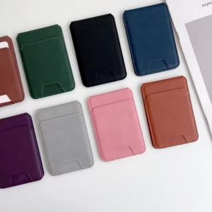 For Magsafe Magnetic PU Leather Wallet Stand Credit Card Holder for Iphone 17 16 15 14 13 12 Pro Max Card Holder Phone Bag Cover