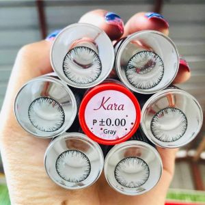 คอนแทคเลนส์ รุ่น Kara มีสีเทา/ตาล/ฟ้า Gray/Brown/Blue มีค่าสายตา (0.00)-(-6.00) เปลี่ยนแทนทุกเดือน